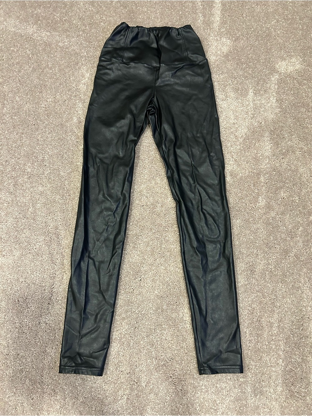 Wilfred Black Faux Leather Skinny Leggings